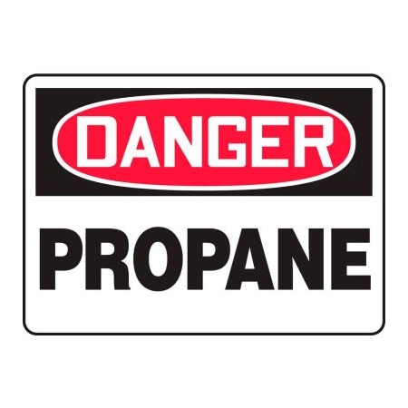 Accuform Danger Sign, Propane, 14inW X 10inH, Plastic
